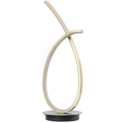 LED-Tischleuchte Sign Schwarz/Gold max. 12 Watt