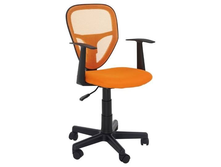 Chaise de bureau pour enfant STUDIO fauteuil pivotant réglable en hauteur avec accoudoirs revêtement mesh orange