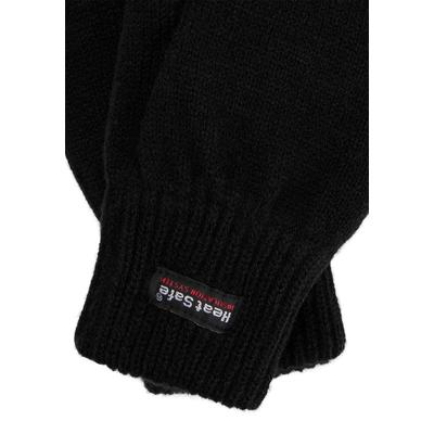 Strickhandschuhe MAN'S WORLD "ThermoBlock-Membran", Herren, Gr. 9.5, schwarz, Strick, Materialmix, unifarben, Handschuhe, mit wärmenden Fleece gefüttert