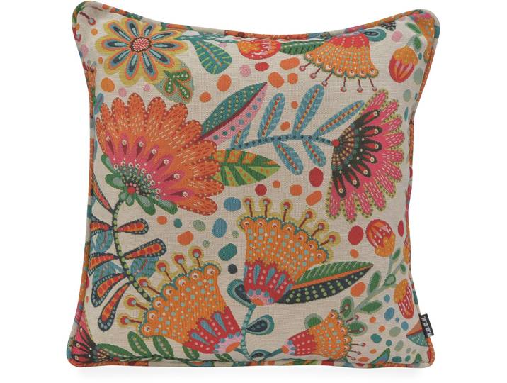 Dekokissen H.O.C.K. H.O.C.K. Gianna , bunt floral, ranken geblümt, B:45cm H:10cm L:45cm, Polyester, Dekokissen_Sitzkissen_Kissenhüllen, Dekokissen