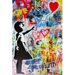 Gemälde LOVE IN THE AIR! (BHT 30x45x2 cm) - BHT 30x45x2 cm