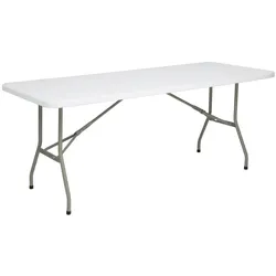 Bolero Rechteckiger Klappbarer Tisch 6ft Weiß