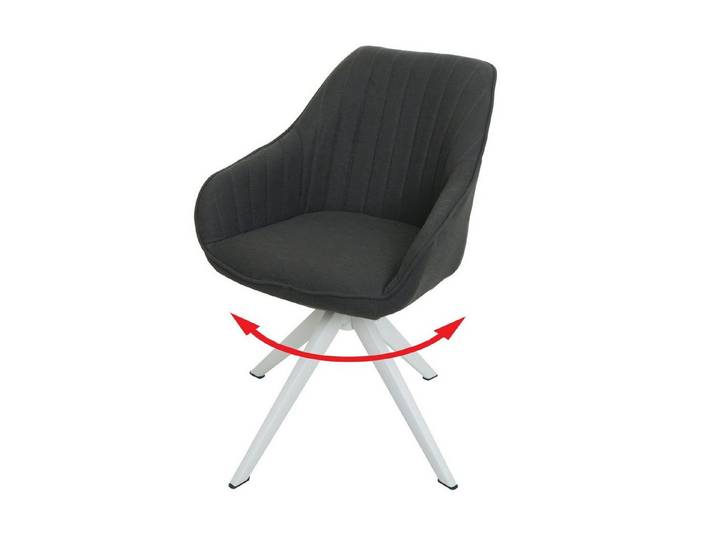 MCW Esszimmerstuhl MCW-K27, Um 360° drehbar, Bequeme Formgebung, Mit Armlehne