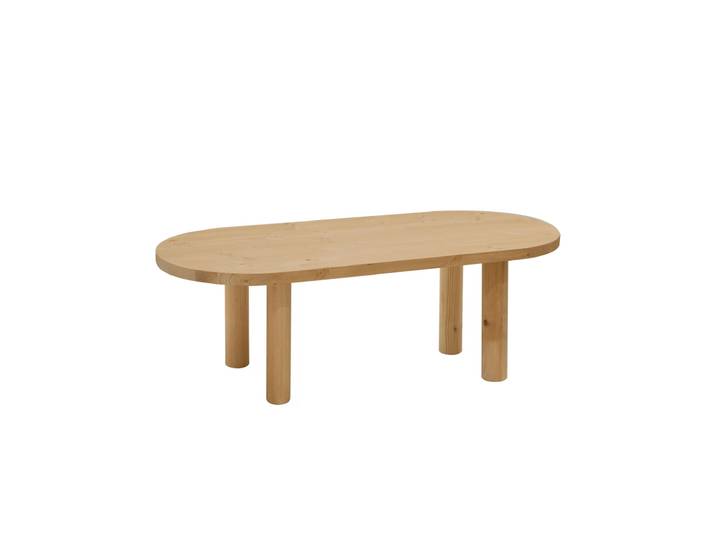 Table basse en bois ton marron 120x40cm
