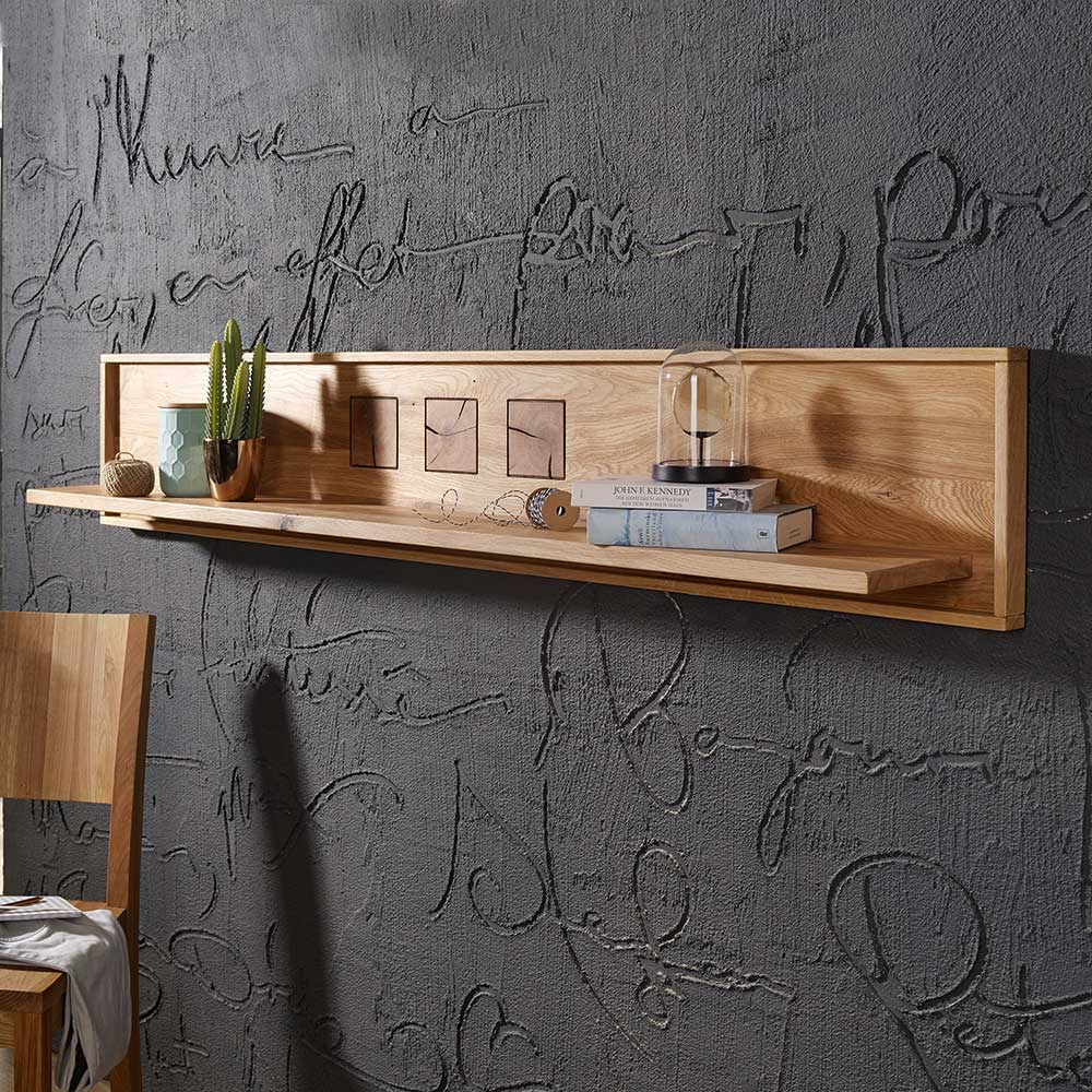 Pharao24.de Wandregal aus Wildeiche massiv modern