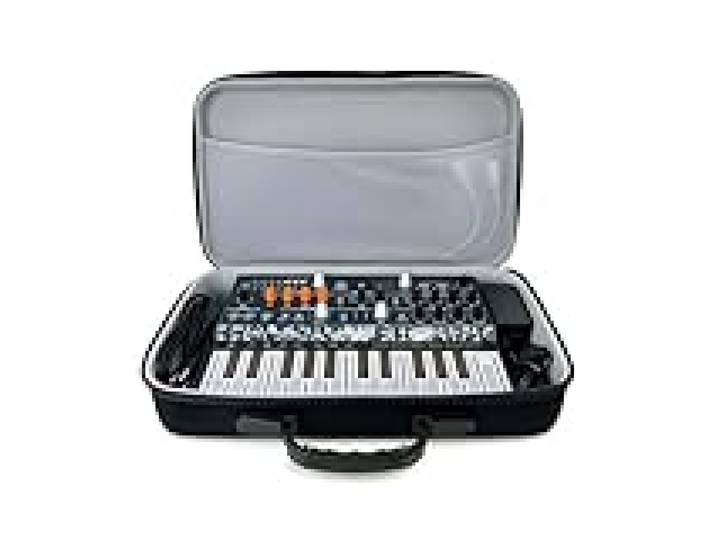 Analog Cases Pulse Case pour Arturia MiniLab/MicroFreak/MicroBrute ou contrôleurs midi comparables (Mallette de Transport en EVA/Nylon moulé Durable, avec poignée en Caoutchouc Robuste), Noir