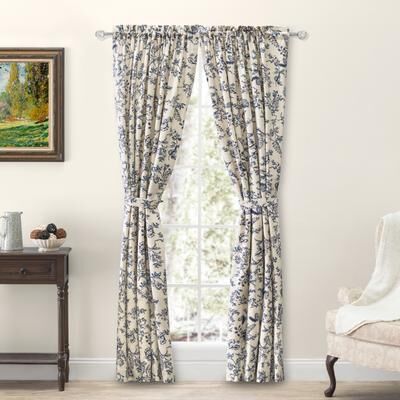 Ricardo Waverly Gardens Tailored Panel Pair with tiebacks or Tailored Valance