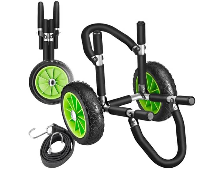 tectake® Transportwagen klappbar für Surfbrett, Transporter für Stand Up Paddling Board, Kanu Boot oder Kajak aufblasbar, Trolley für Schlauchboot, Buggy für SUP, Surfbrett Zubehör - Einzel