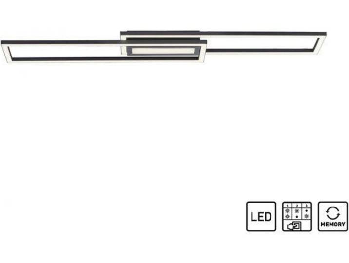 JUST LIGHT ASMIN LED Deckenleuchte Warmweiss 45W Schwarz/Weiß 14696-18