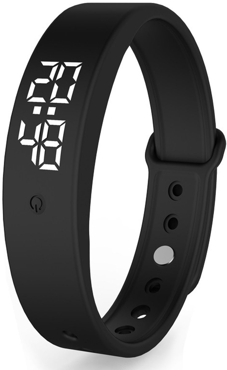 Zwarte Trillingswekker Armband met 10 Tijdsherinneringen