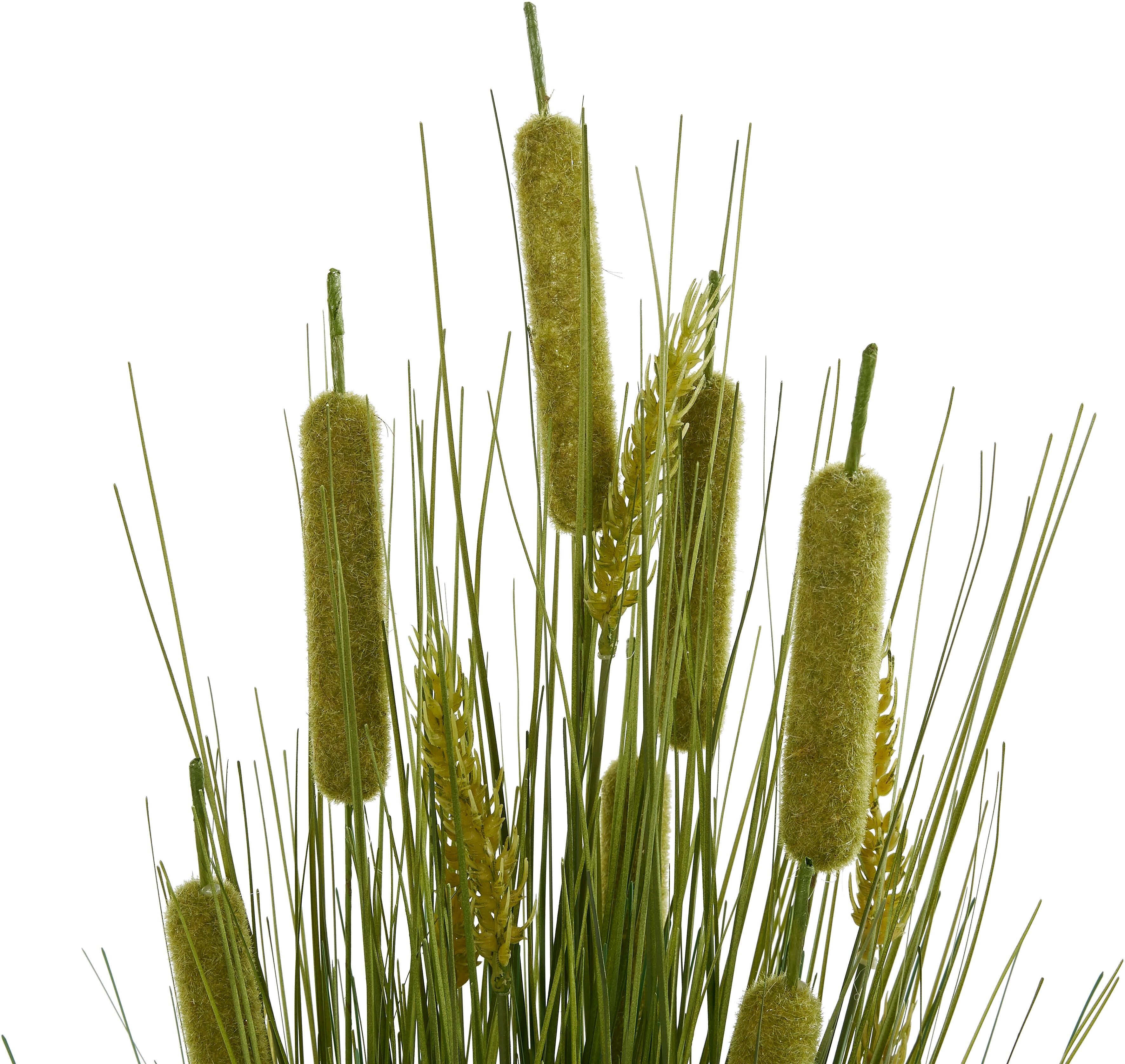 Kunstpflanze I.GE.A. "Grasarrangement", grün, B:24cm H:80cm T:24cm Ø:24cm, Kunststoff, Kunstpflanzen, Kunstpflanze