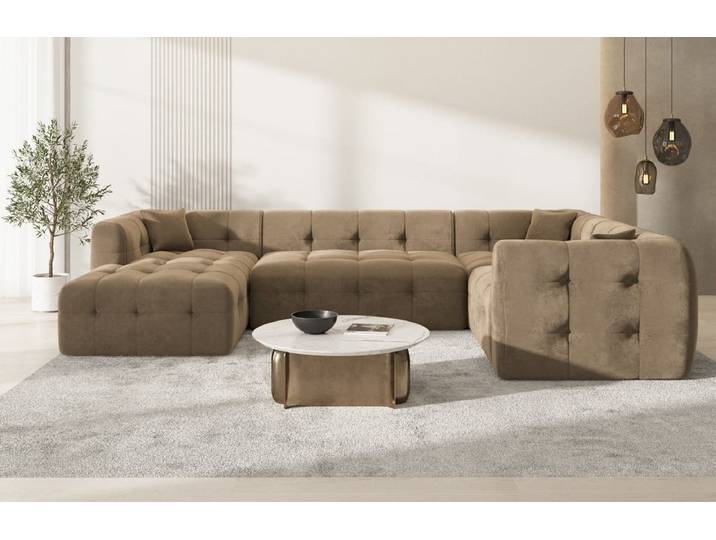 Couchlandschaft Sevilla U-Form in Stoff