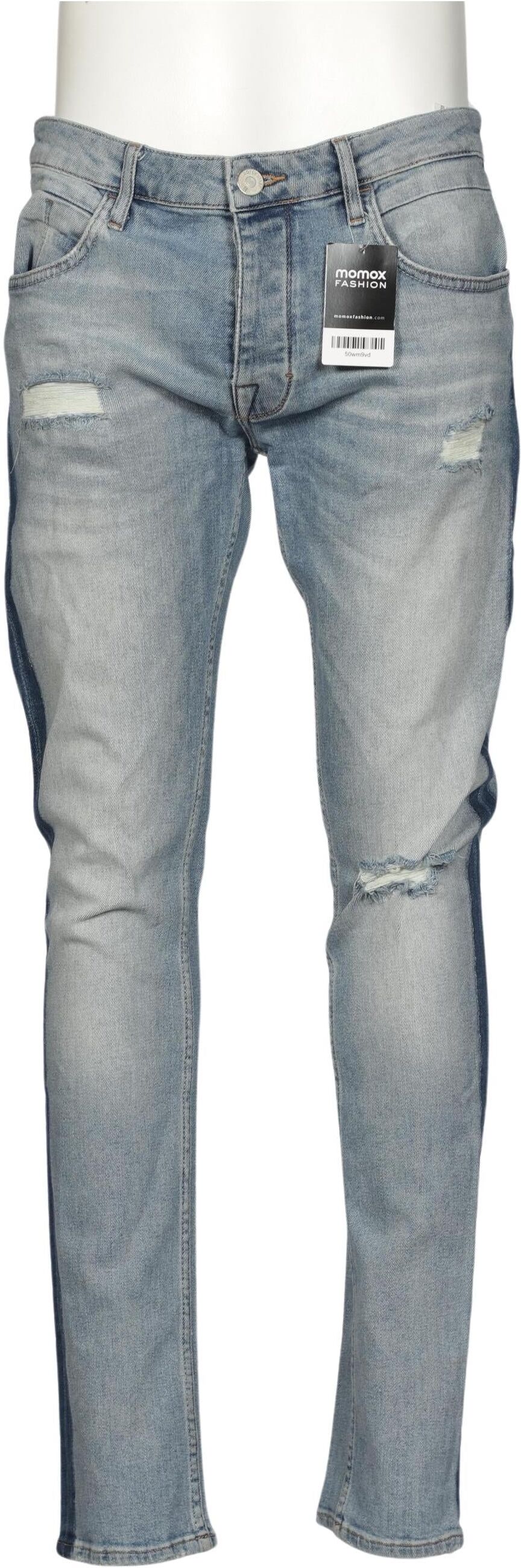 Rvlt revolution Herren Jeans, Hellblau, Gr. W33, Baumwolle / Elasthan - Second Hand