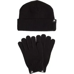 adidas Winter-Set (Mütze + Handschuhe) JN9443 - black/white 56 - 58 cm