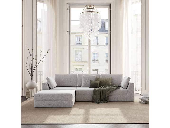 L-Form mit Ottoman