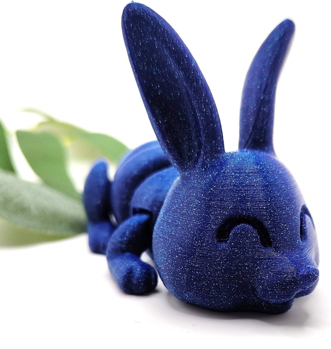 Allygami 3D-geprint articulerend konijn Galaxy blauwe glitters