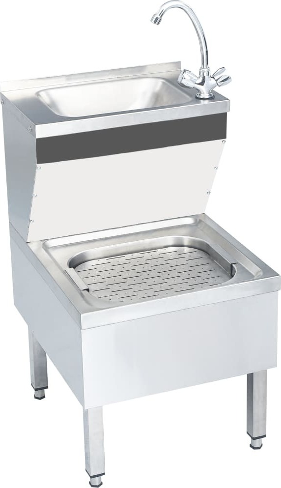 Gastro-Handwaschbecken mit Wasserhahn Freistehend Edelstahl