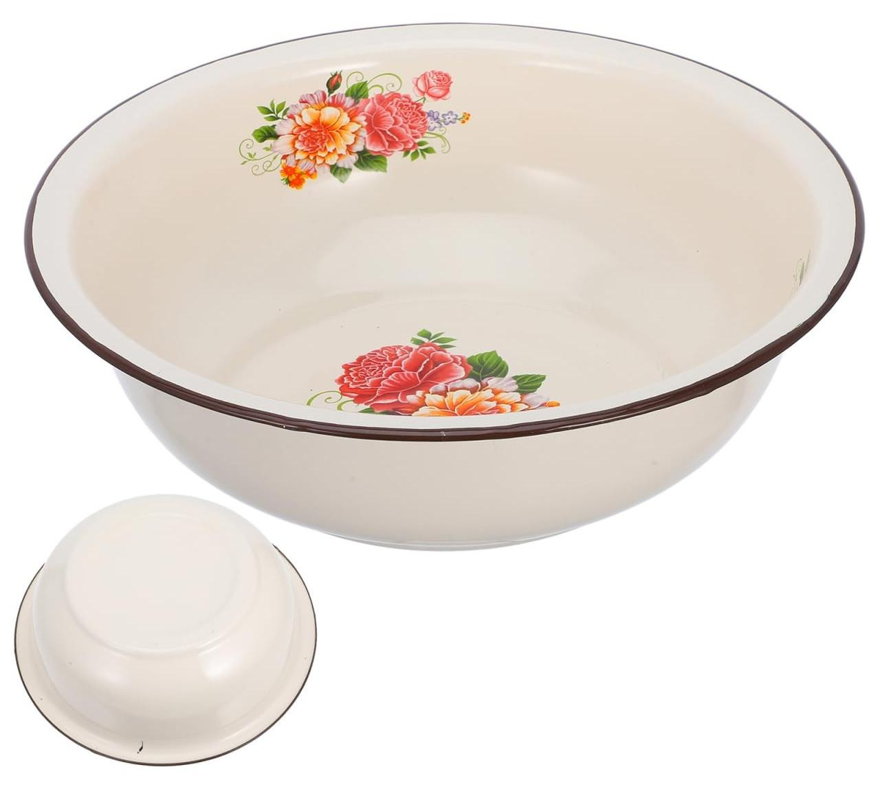Omgoods Grote Emaille Mengkom met Vintage Stijl