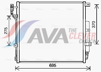 Ava Clever Choice Kondensator, Klimaanlage Au5227d Für Land Rover