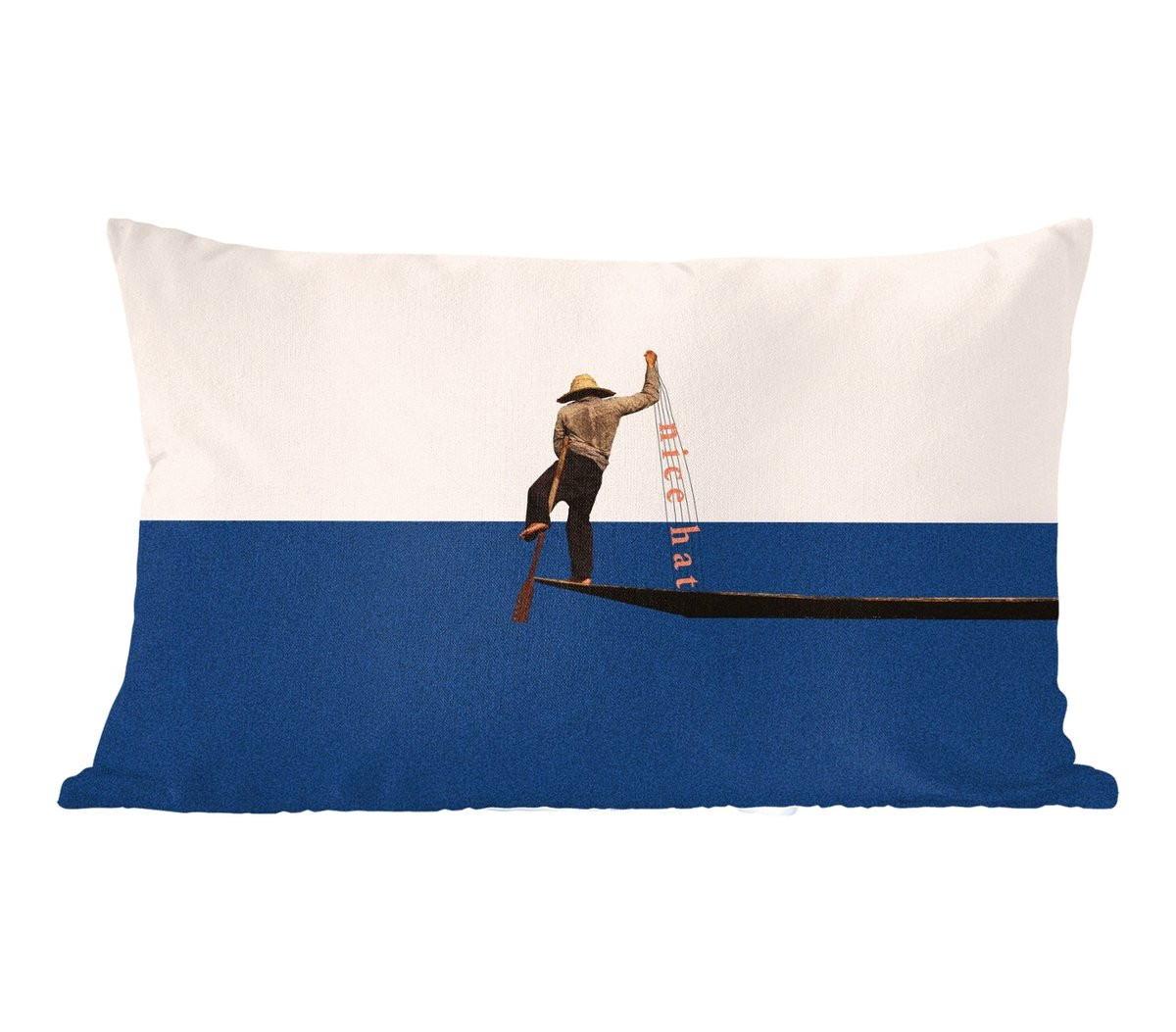 PillowMonkey Sierkussen Abstract Vrouw met Complimenten - 60 x 40 cm