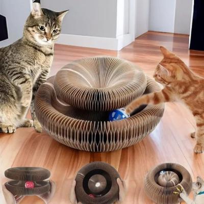 Inspired Living Foldable Magic Organ Cat Scratching Board And Cat Scratcher Bed Foldable Magic Organ Cat Scratching Board And Cat Scratcher Bed