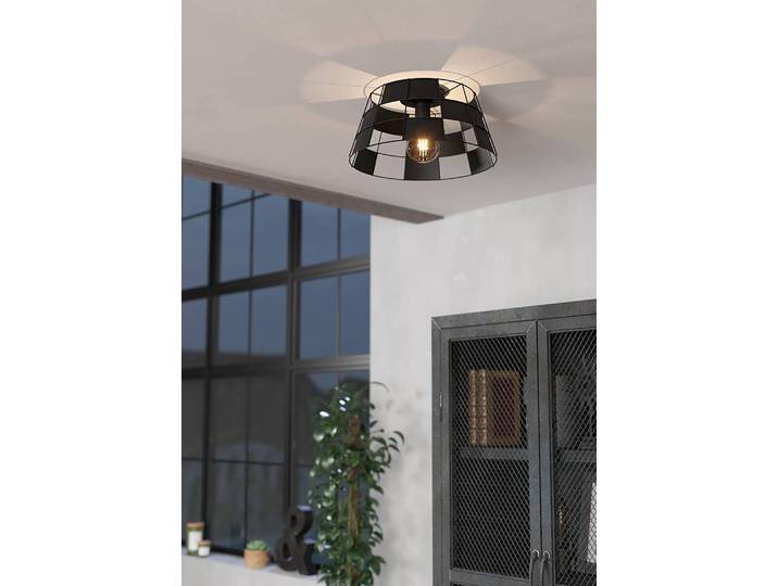 Plafonnier Pontefract Ø 42cm Noir Matériau : Métal Surface en métal : Laqué Type de métal : Acier E27
