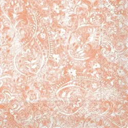 Mank Serviette Tissue Felicia in Terrakotta, 40 x 40 cm, 100 Stück - Strukturen Ornamente