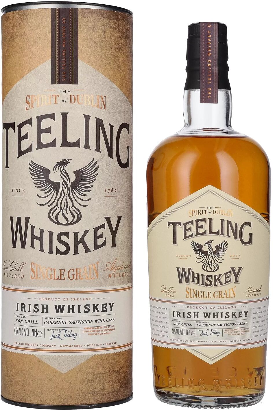 Teeling Whiskey SINGLE GRAIN Irish Whiskey Wine Cask 46% Vol. 0,7l in Geschenkbox
