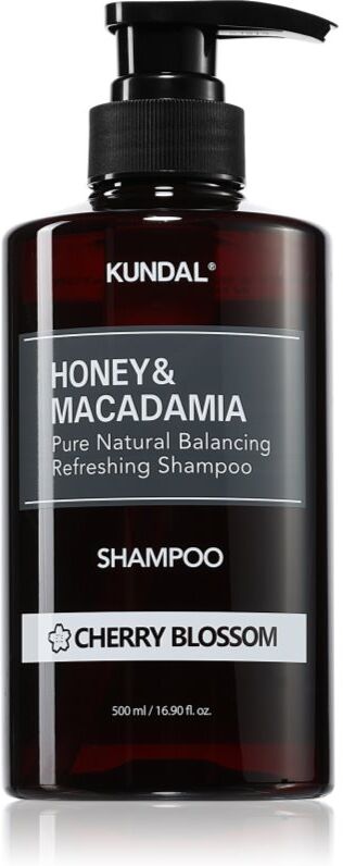 KUNDAL Honey & Macadamia Cherry Blossom Naturshampoo für trockenes und beschädigtes Haar 500 ml