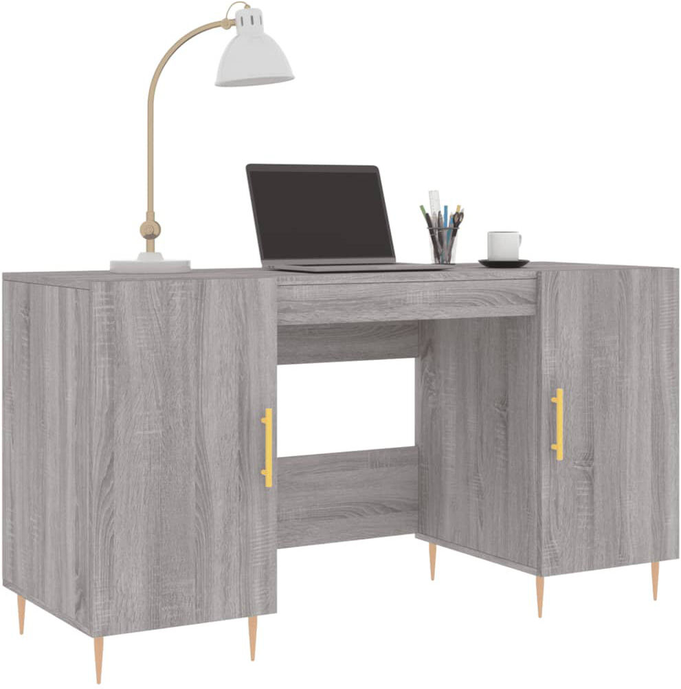 Fairmont Park Fidler Iron Writing Desk Grey Sonoma/Gold