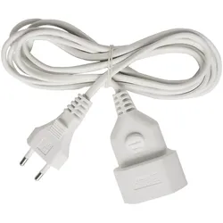 Brennenstuhl Kunststoff-Verlängerungskabel Euro Stecker/ Kupplung 3m weiß