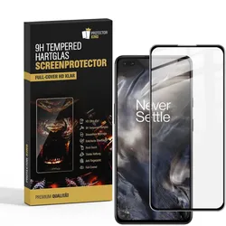 1x 9H Hartglas für OnePlus Nord FULL COVER Panzerfolie Displayschutz Schwarz Panzerglas Schutzglas Schutzfolie