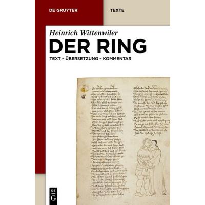 Der Ring, Gebundene Ausgabe von Heinrich Wittenwiler, De Gruyter, 978-3-11-025383-2