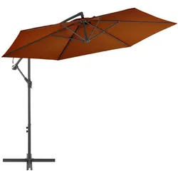 Helloshop26 - Freiarm-Sonnenschirm mit 300 cm langem orangefarbenem Aluminiummast 02_0008505
