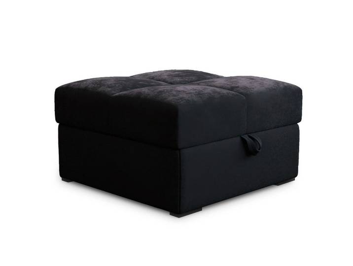 POUF MIZA Schwarz 65x65 cm