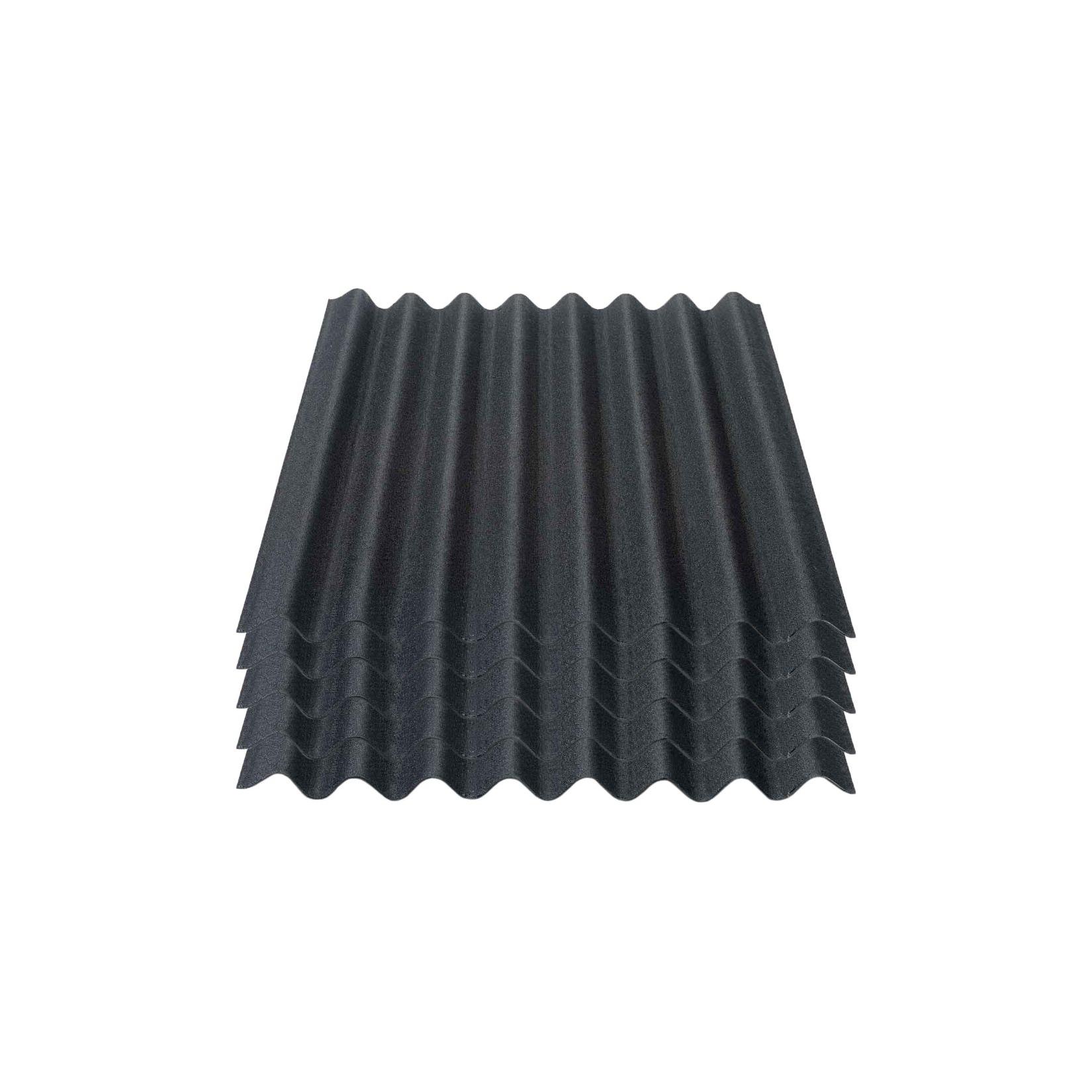 5er Pack Onduline® Easyline® Platte intensiv schwarz 1000 x 760 x 2,6 mm Profil 95/38