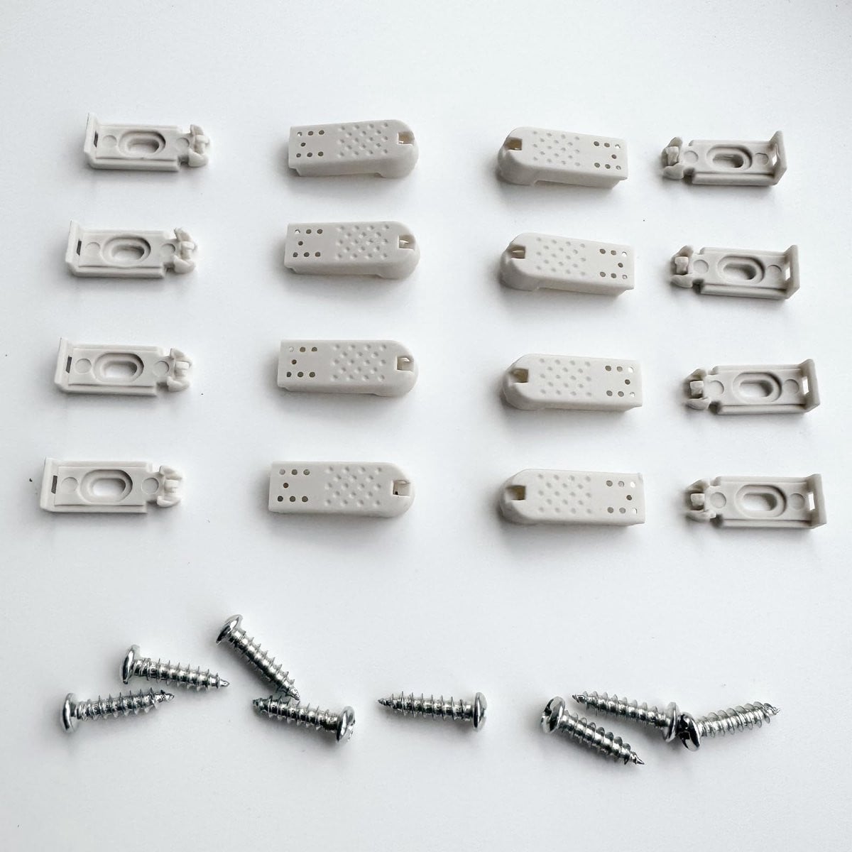 Dailygoods 8 stuks plissé reserveonderdelen klemdragers voor plisségordijnen