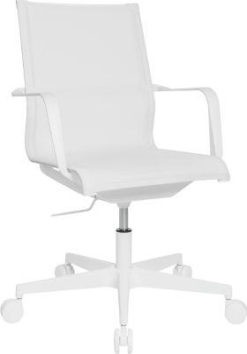 Topstar Bürostuhl Sitness Life 40, mit Armlehnen, 3D-Mechanik, Flachsitz, Netzrücken, weiß/weiß