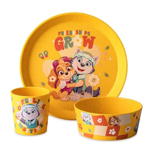 Koziol CONNECT GROW PAW PATROL kinderservies, 3-delig, geel, kunststof