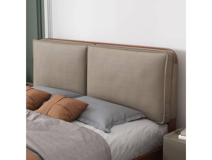 ZZYK Bett Kissenbrett Wandmontiertes Kopfteil,Große Rückenlehne Keil Lendenwirbelstützkissen,Rechteckkissen Abnehmbares Schlafsofa Etagenbett Kopfteil,Kaffee,Straps 79 /King