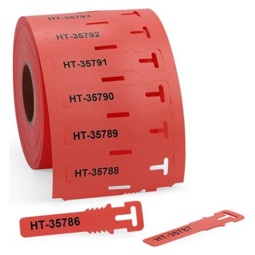 HellermannTyton Hellermann TAGPU12X74-LOOP-PUR-RD 500 Kennzeichnungsschilder im (500 Stk.) (556-80587)