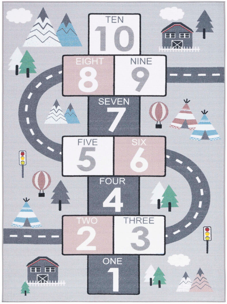 Bloomsbury Market Area Rug Grey / Pink Rectangle 236 X 305cm