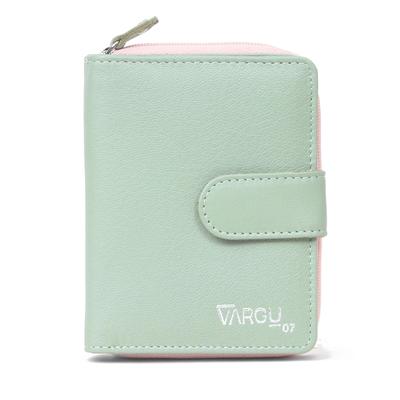 Geldbörse VARGU, Damen, grün (sage grün, light pink), Leder, Kleinlederwaren, mit integriertem RFID-Schutz