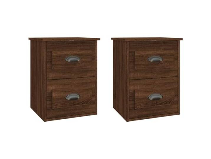 Heofavd Wand-Nachttische 2 STK Braun Eichen-Optik 41,5x36x53 cm