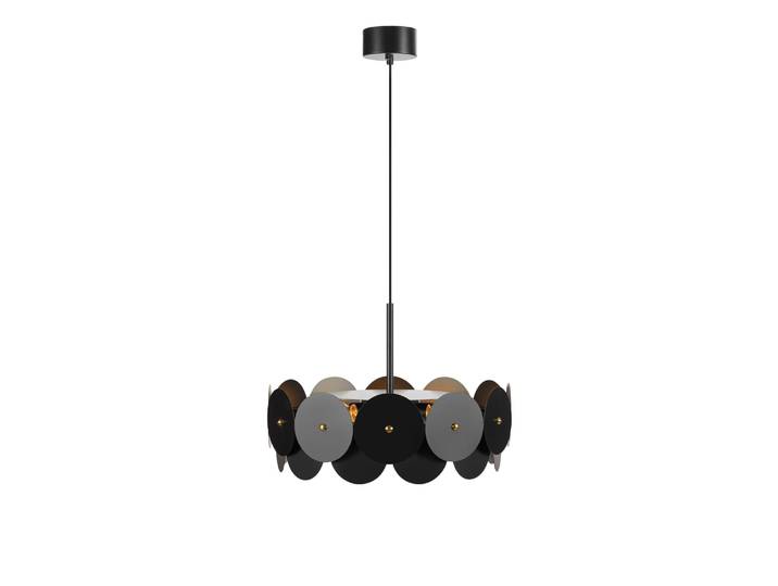 Suspension 3xe27 noir et laiton