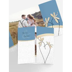 Hochzeitskarten Einladungen selbst gestalten mit Spruch und Fotos im Onlinedesigner bei Meine-Kartenmanufaktur.de