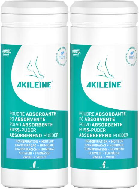 Akileine Poudre Anti-Transpirante Absorbante 2x75g