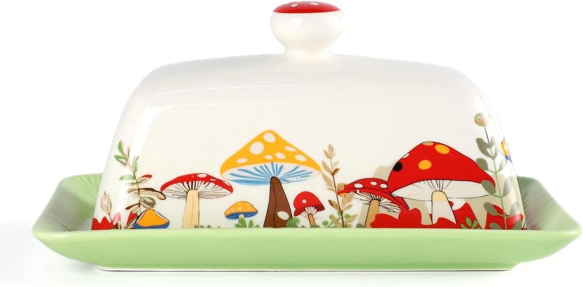 Wit keramieken boterhouder in magneetvorm voor jouw keuken decoratie