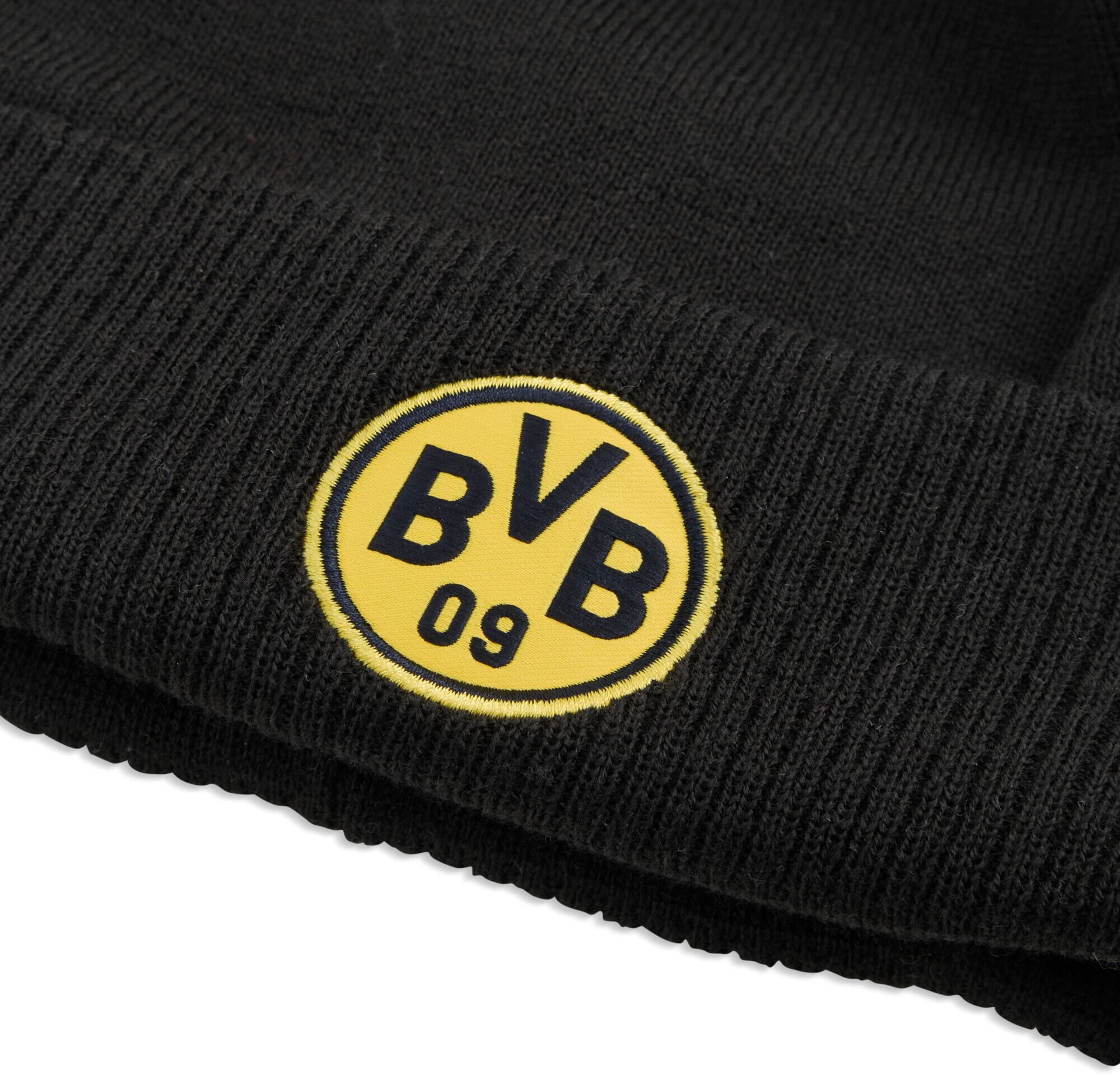 Strickmütze PUMA "BVB ESS BEANIE", schwarz (puma schwarz, faster gelb), Polyacryl, unifarben, Mützen Strickmütze, unifarbenes Design, One Size puma schwarz, faster gelb Einheitsgröße