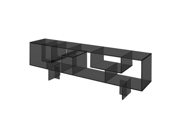 TONELLI buffet meuble TV LIBER M (Fumé - Verre)